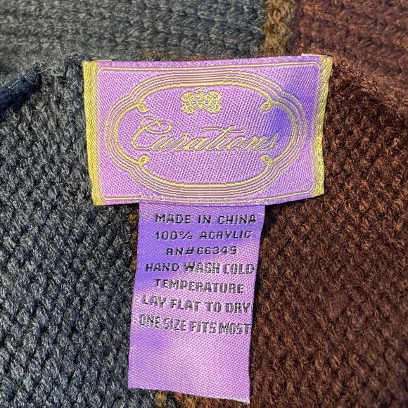 Curations striped knit poncho - Picture 6 of 6